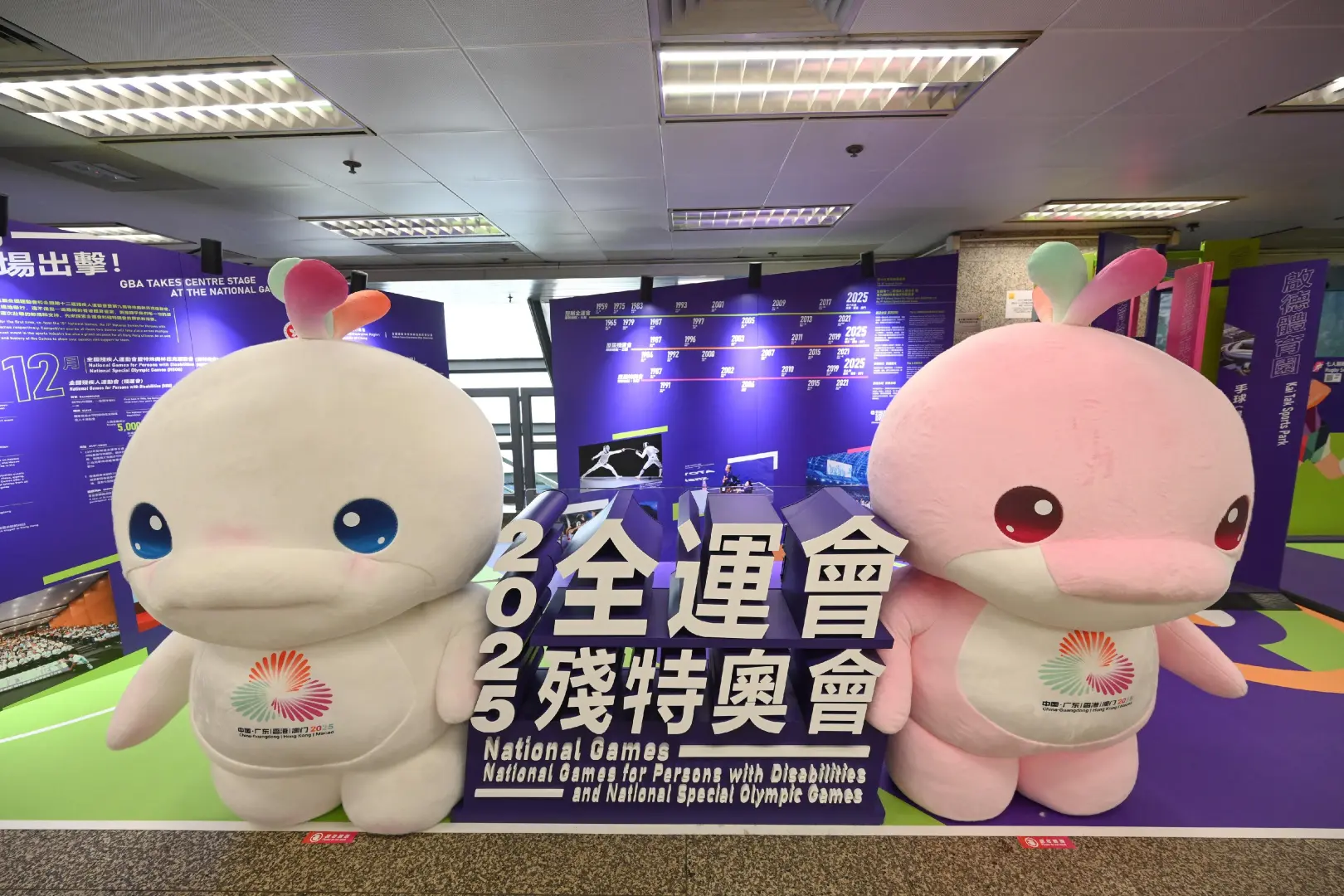 「喜洋洋」和「樂融融」為本屆全運會及殘特奧會吉祥物 (圖片來源:全運會香港官方網站)
