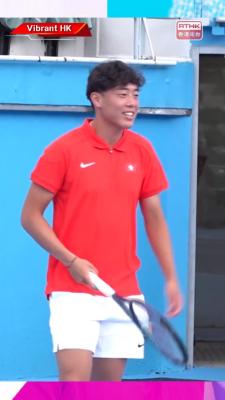 Coleman Wong played in a home match in the Davis Cup