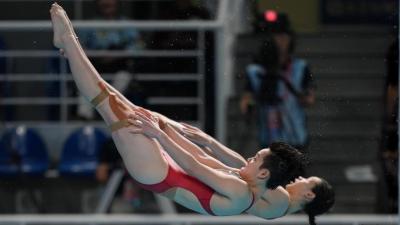 跳水女子雙人三米跳台預賽　賽事精華