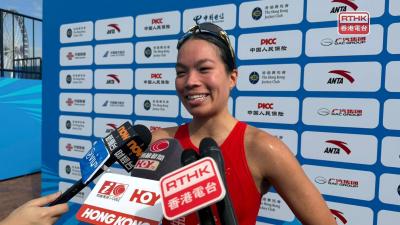 三項鐵人女子港隊代表韋祺第4名衝線