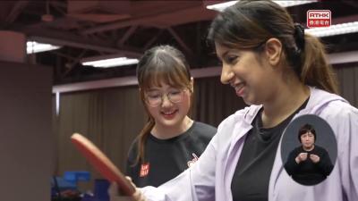 《無界超越殘特奧》乒乓球運動員王愉程、袁泳琪