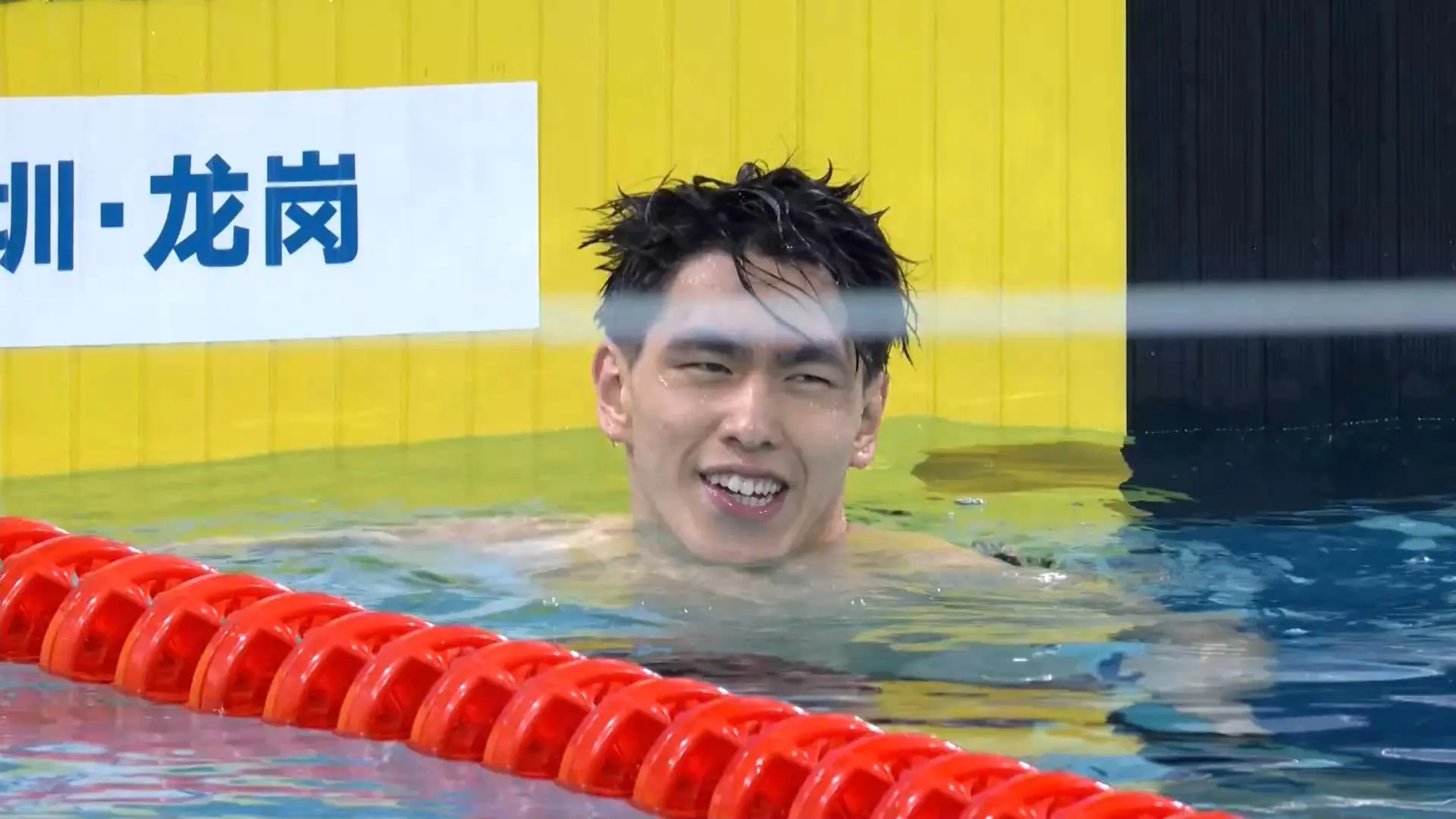 張浚諾第二名觸池,但因第一名的劉家銘被取消資格,張浚諾成為金牌得主(比賽截圖)